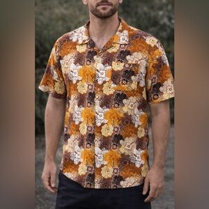 Massive Floral Button-Up Short Sleeve Shirt - Men’s Size M - NEW with Tags
